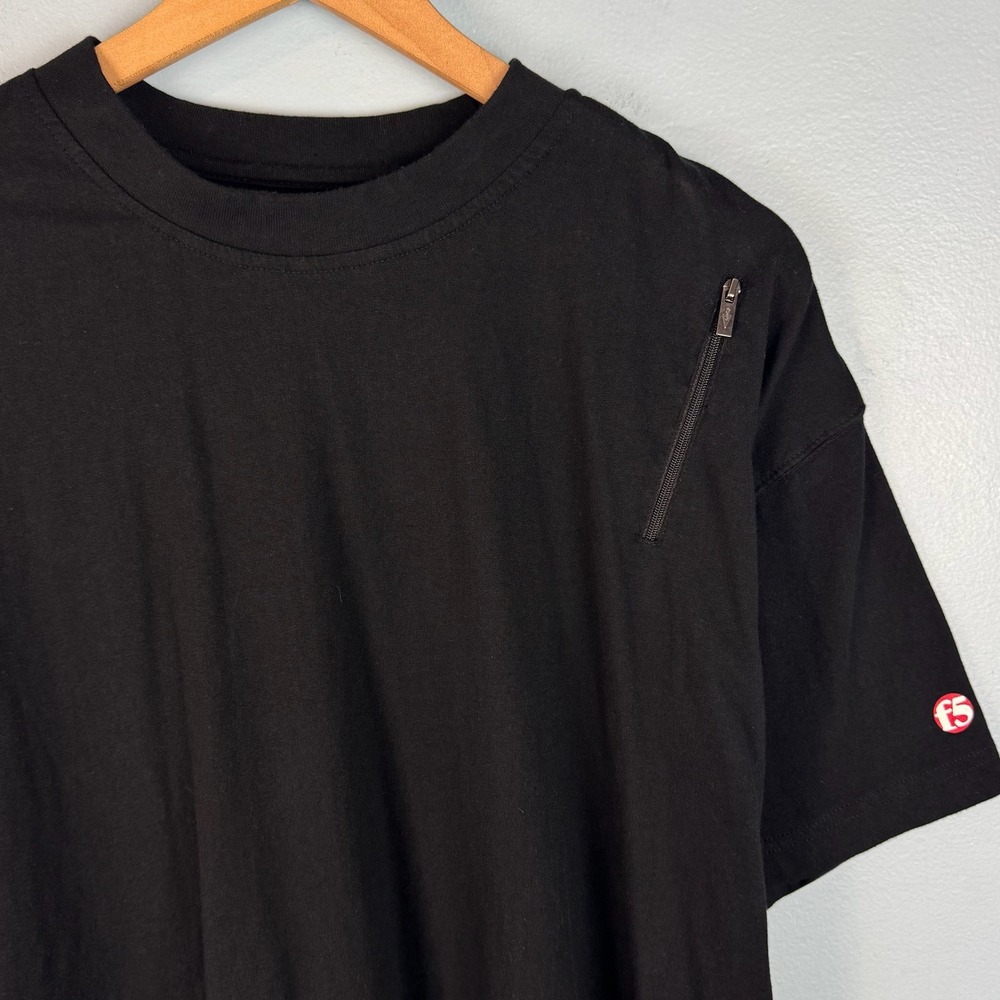SCOTTEVEST Mens XL Black Performance Utility Cotton Zipper Pocket Tec T-Shirt